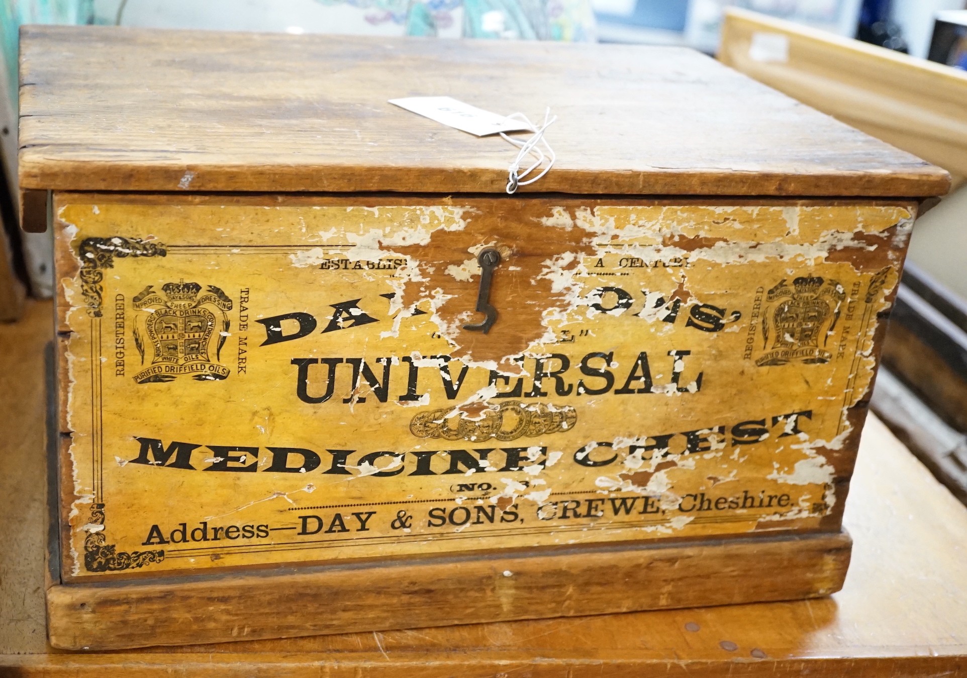 A vintage universal medicine chest